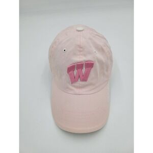 Wisconsin Badgers Fitted Baseball Hat Cap Pink Cotton Size S